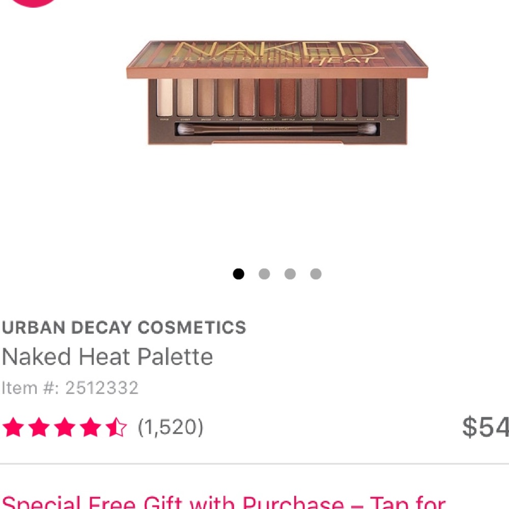Urban Decay Naked Heat Palette NIB